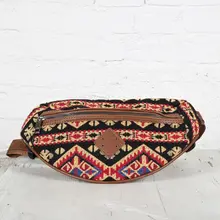 Женская поясная сумка с этническим узором в богемном стиле