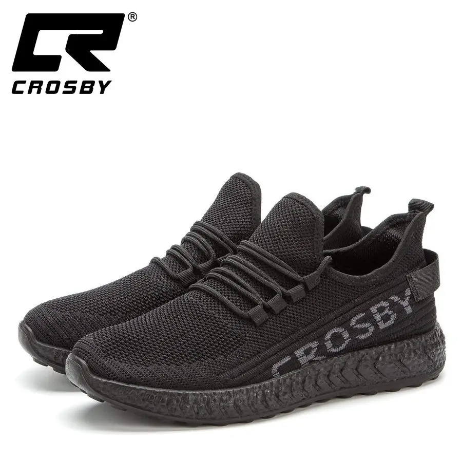 Кроссовки мужские 407567/01-01 черный/серый сетка CROSBY |