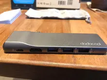 dodocool USB C Hub for MacBook Pro Adapter with 1Gbps RJ45 Gigabit Ethernet 4K HD 3 USB
