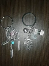 Llavero atrapasueños de plumas para mujer, llaveros atrapasueños de cuentas Rosas y negras, llaveros de estilo indio Vintage, regalo