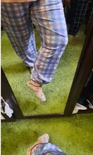 Recta pantalón de pierna ancha Pantalones Jogger ropa Pantalones tamaño Harajuku sencillo Vintage Plaid Pantalones de las mujeres de moda de la calle