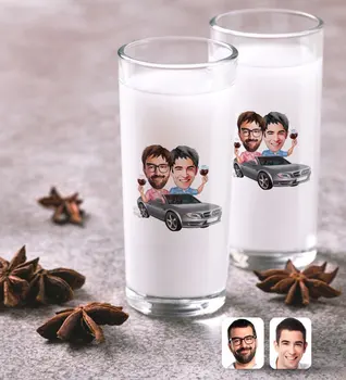 

Personalized Kankalar Caricature Of Dual Arrack Cup Seti-1