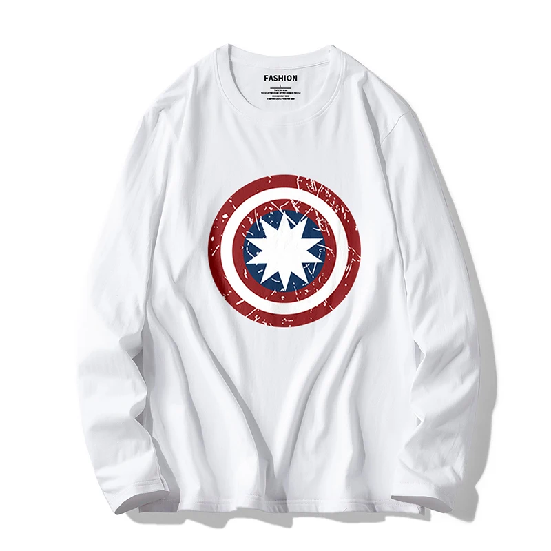 

NEESKENS new round neck T-shirt men's Autumn long-sleeved men's shirt 100% cotton Printed Male T Shirt camiseta masculina