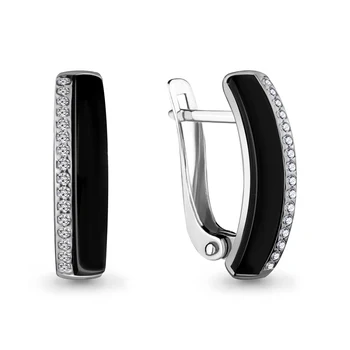 

Silver earrings with cubic zirconia