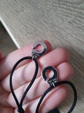 Collar con esposas y cordones de 100% Plata de Ley 925 para hombre y mujer, colgante de lunares con cuerda ajustable, Bisutería