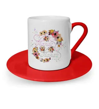 

Personalized Valentine 'S Day Themed Red Turkish coffee Cup-9