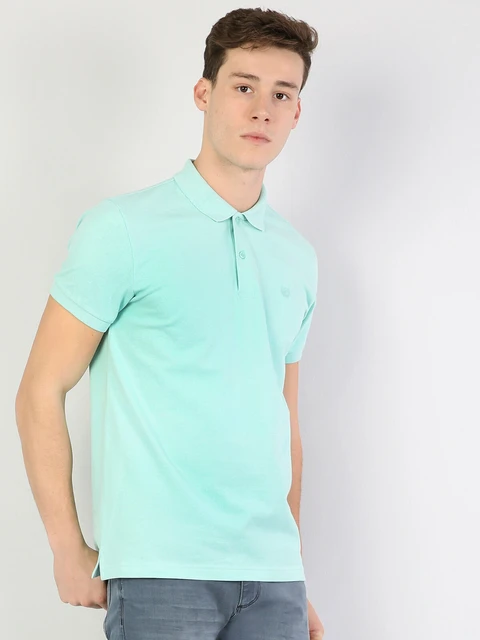 verontschuldiging organiseren brandwond Colins Men Regular Fit Mint Green Shirtpolo Of Short Sleeve Polo T Shirts  For Men Polo Men Polo Shirts,cltkttshm0766200 - Polo Shirts - AliExpress