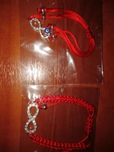 Las mujeres de Color de plata de diamantes de imitación Digital 8 infinito encanto trenza pulseras hombres pulseras hilo rojo pulsera para niño niñas niños de los Amantes regalo