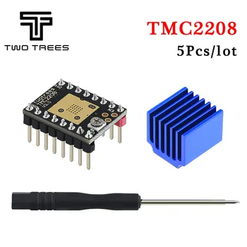 

5Pcs TMC2208 Stepping Motor Mute Driver Stepstick replace TMC2100 Driver with Ceramic screwdriver for SKR V1.3 Controller Board
