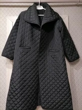 Fit Coat Spring Women Parkas Cotton-Padded Black Autumn Long Fashion EAM New Loose 19a-A319