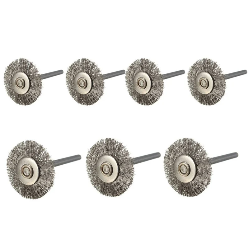 20 stks Dia 25mm Rotary Tool Messing Wheel Wire Brush Set - Past Dremel, 1/8 Schacht, Schoon, Pools, Prep door Preamer