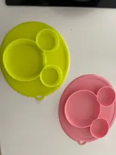 Platos tipo tazón alimentación de bebé, plato de silicona para niños, gel de sílice integrado