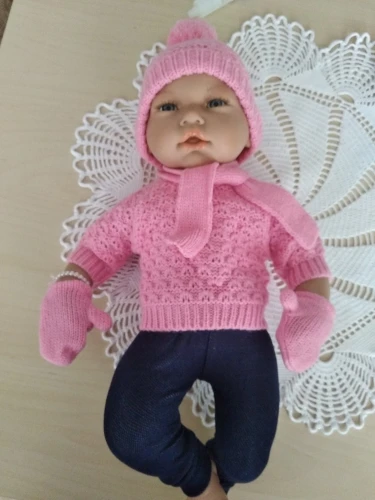 1 zestaw sweter kombinezon + czapka + szalik + rękawiczki Fit 17 cali 43cm ubranka dla lalki urodzony garnitur dla dziecka na ur