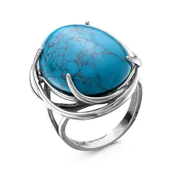 

Silver ring with turquoise Sint. And turquoise claim.