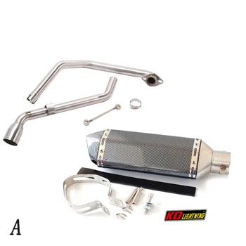 Escape Motorcycle Exhaust Front Link Pipe And 51mm Muffler Stainless Steel Exhaust System For Yamaha FZS150 All Years
