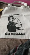 Bolso de compras con estampado de dibujos animados para chicas, bolsa de mano con estampado Hipster de amigos, no comida, Vegano, informal, a la moda
