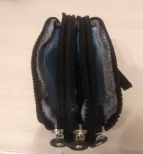 Bolso de mano con 3 cremalleras para mujer, Cartera de marca de carteras, monedero para llaves y tarjetas, monedero corto de lona para mujer y Niña