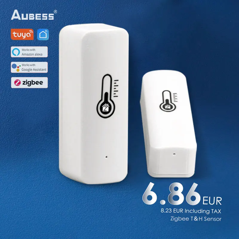 Датчик температуры и влажности Tuya Wi-Fi или Zigbee контроллер внутренний гигрометр