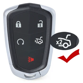 Keyforkess 315MHz/ 433MHz HYQ2EB/ HYQ2AB portachiavi remoto intelligente senza chiave a 5 pulsanti per Cadillac CTS ATS XTS XT4 XT5 CT6 2014-2020 - KEYECU 315MHz 433MHz HYQ2EB HYQ2AB portachiavi remoto intelligente senza chiave a 5 pulsanti per Cadillac
