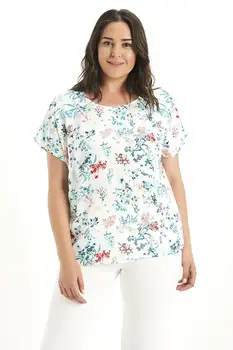 

Sans Textile Women 'S Colorful Floral Printed Blouse 65 N15995