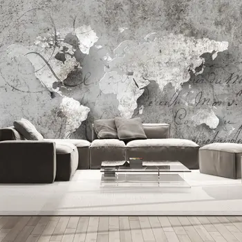 

Wall mural-Map and letter - 250x175 cm
