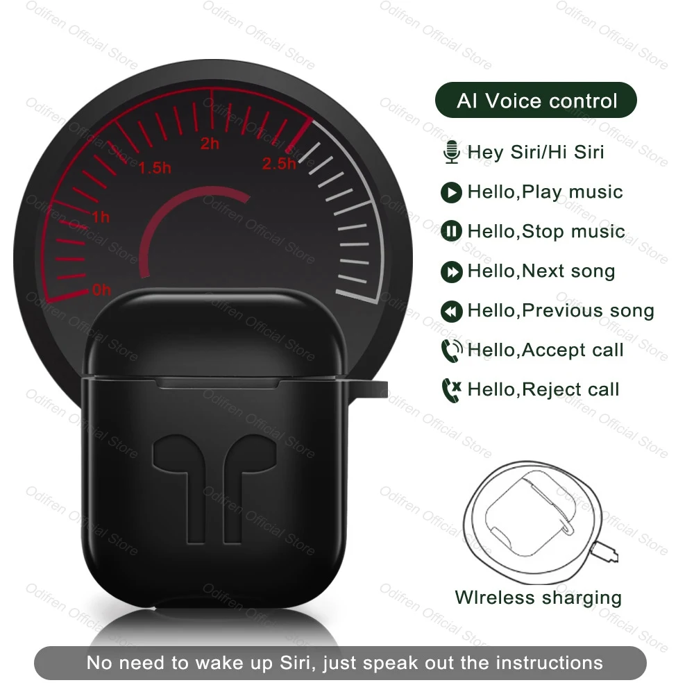 

Voice Control TWS Air 2 AI Intelligent speech recognition Earbuds Smart Sensor In ear Detection Wireless Bluetooth Earphones