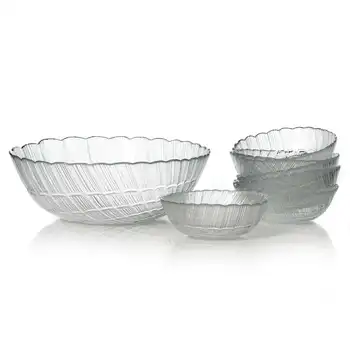 

Set of salad bowls made of tempered glass Atlantis 6 + 1 pc.