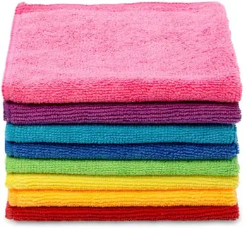 

8 colors 8 PCs vileda kitchen towel set solid color cloth kitchen cleaning supplies dishcloth home and garden original