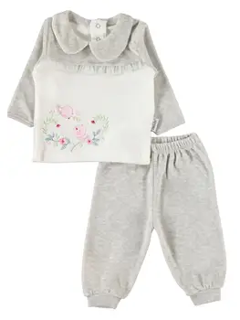 

2020 Winter Suit Knitted Set Velvet Velvet Long Sleeve Embroidered Other Kujju Baby Girl Suit 3 12 Months