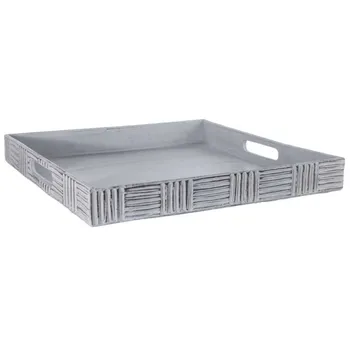 

Square tray Wood Gray 50X50X7