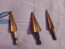 3 uds HSS titanio broca 4-12 4-20 4-32 de perforación de Metal de acero de alta velocidad cortador de agujeros para madera taladro de cono