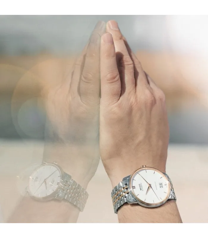 Mido Baroncelli часы для мужчин большая дата Автоматическая сталь 40 мм Калибр 80 m027,426,22.018.00