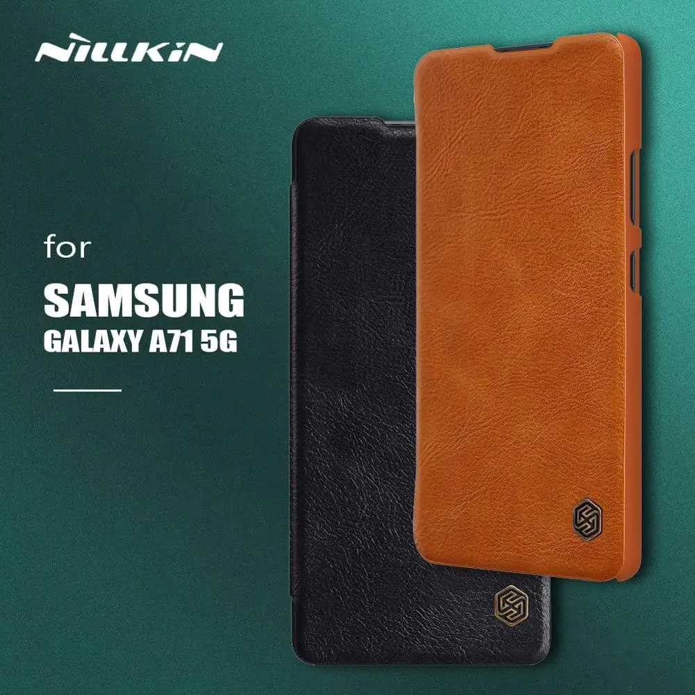 

Nillkin for Samsung Galaxy A71 5G Case Qin Flip Leather Case Wallet Card Slot Protective Phone Cover for Samsung Galaxy A71 5G