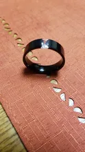 Carofeez-Anillo de piedras de imitación tipo circón para hombre y mujer, joyería negra, accesorios para amantes