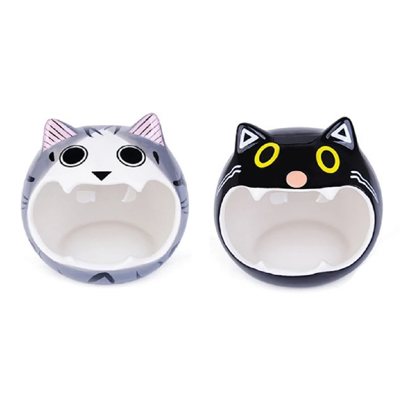 

Hamster House Cat Style Design Natural Clay Material Keep Cool System Dry and Comfortable Choice For Hamster Rat (8.1x9.3cm)