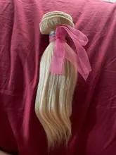 Vallbest-mechones de cabello liso 613 rubio con cierre, extensiones de cabello humano mechones malasio con cierre de encaje, pelo Remy para bebé