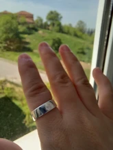 Anillos de plata de ley 925 sencillos y creativos, joyería no alérgica, con carácter redondo, moda Popular, anillos de apertura SR209