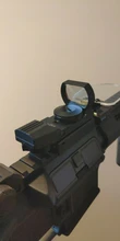 Mira telescópica de 20mm para rifle, óptica de caza, reflejo holográfico de punto rojo, mira Táctica de 4 retículas, mira de colimador