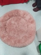 Fluffy Pet Dog Bed Soft Round Dog Long Plush Kennel For Dogs Washable Puppy Cat Bed Cushion