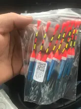 10 Uds carpa conjunto de flotadores de pesca boya de corcho palo para aparejos de pesca Vertical 6 #2,5g