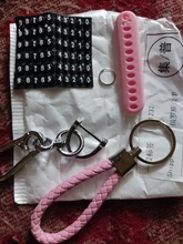 LLavero de cuero antipérdida para coche, soporte para llavero con número de teléfono, tarjeta, cuerda de cuero trenzado, accesorios para coche