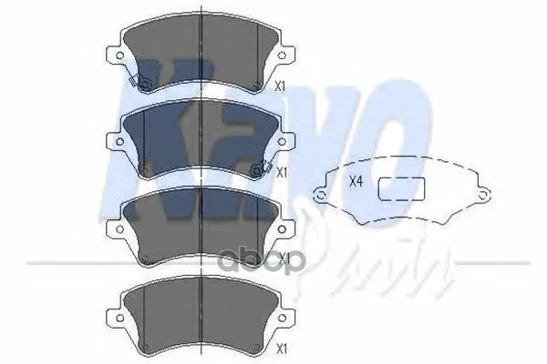 Колодки Тормозные Toyota Corolla(E12) 1.4/1.6/1.8/2.0 0002/02 Передние Kavo Parts Kbp9012 kavo parts арт. KBP9012