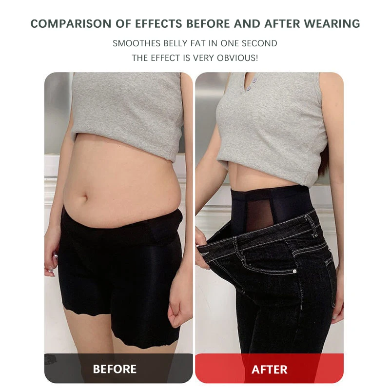 3 in 1 Safety Shorts Shaper Underwear Seamless High Waist Flat Belly Panties Women's Slim Hip Lift Female Boxer Shorts High Waist Underwear