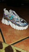 Chunky Sneakers White Shoes Casual-Shoes Sequined Bling Moipheng Girls New-Arrival Mujer