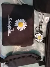 Conjunto de 4 mochilas de estilo pijo con dibujo de Margarita para estudiantes, morral escolar de lona, morral de viaje para chicas adolescentes