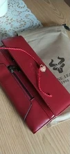 Cartera de piel auténtica para mujer, bolso de dinero a la moda, con cremallera, tarjetero, práctico, para teléfono, de alta capacidad, nuevo estilo