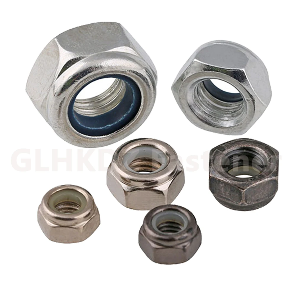 M4 M5 M6 M8 M10 M12 Dado Di Bloccaggio In Rame Vite Autobloccante Esagonale Tappo In Ottone Dado Di Bloccaggio In Nylon(M4 (10pcs - Foto 6