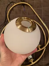 Pendant-Lights Hanging-Lamp Hoop Glass-Ball Industrial-Decor Gold Living-Room Modern Led