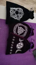 Bolsa de almacenamiento de lona, accesorio de adivinación de oráculo, fase lunar, terciopelo