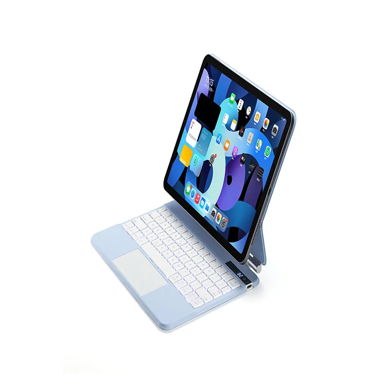 Clavier pour iPad Air 5 2022/iPad Air 4/iPad 11 2022/2021/2020/2018, étui  pour iPad 10.9 avec clavier italien pour iPad 11 2022 coque avec Bluetooth